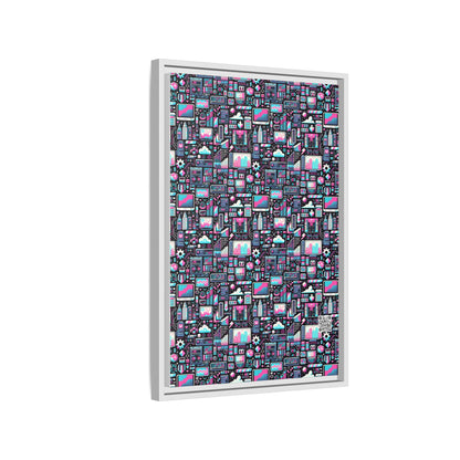 Digital Rebellion Youthful Streetwear with a Rebellious Digital Twist Matte Canvas, Framed (multi-color) - 8404 Design-71 B