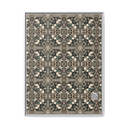 Cyber Garden Party Tech Garden Extravaganza Matte Canvas, Framed (multi-Color) - 8404 Design-66 A
