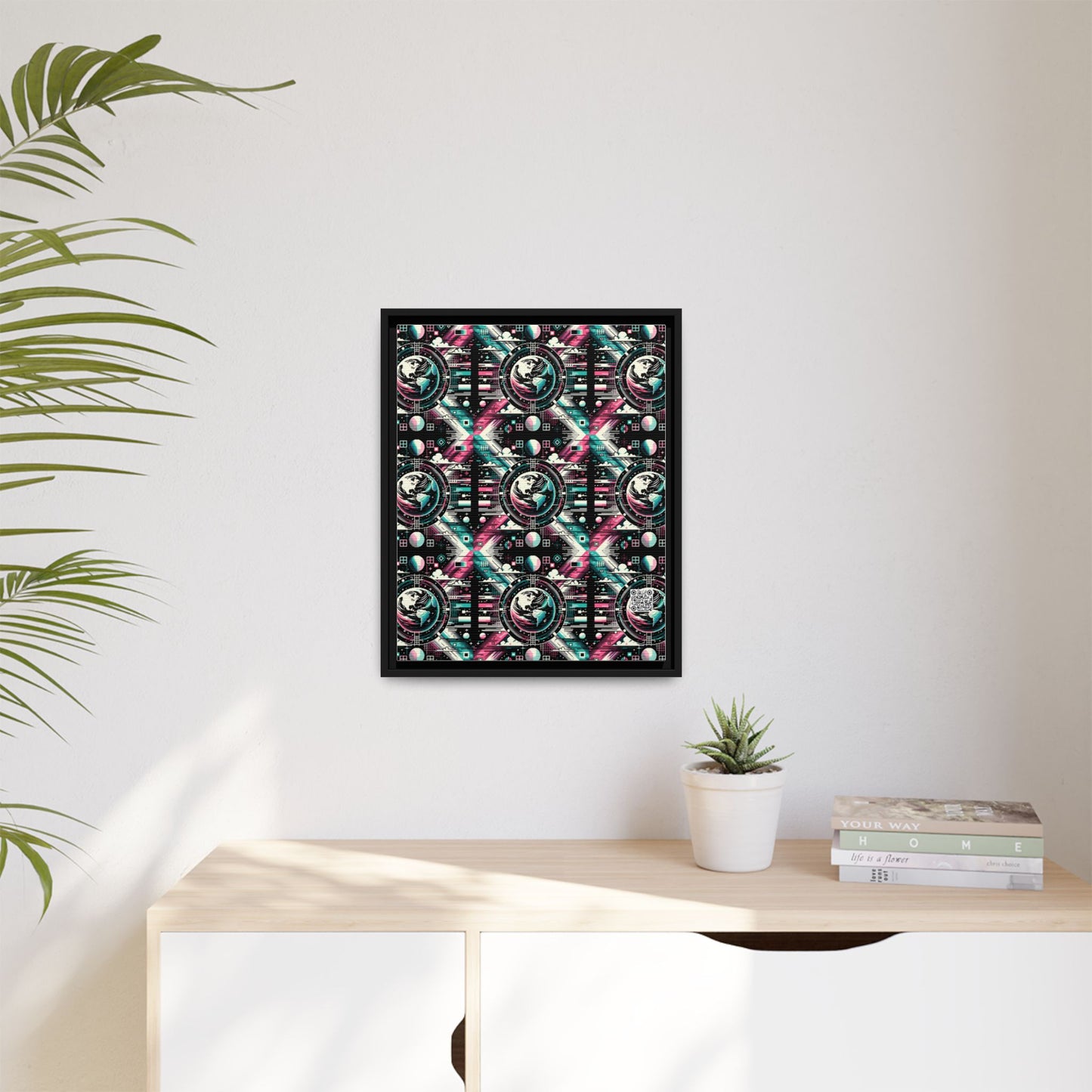 Digital Artistry Digital-native Streetwear Matte Canvas, Framed (multi-color) - 8404 Design-62 A