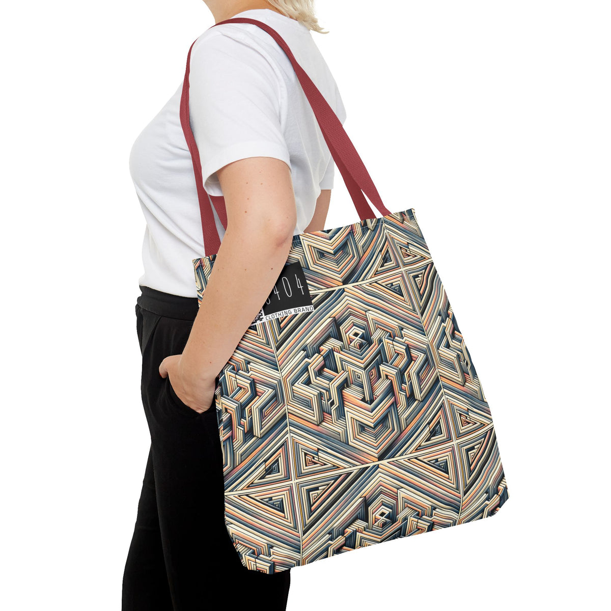 Tech Illusion Graphics Futuristic Artistry Tote Bag - 8404 Design-52