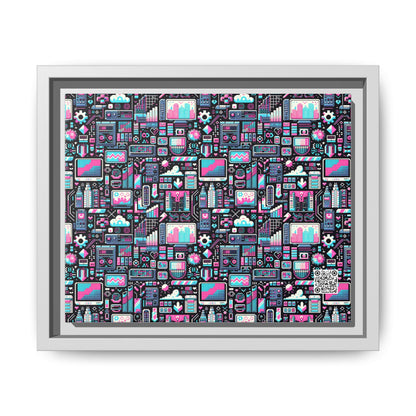 Digital Rebellion Youthful Streetwear with a Rebellious Digital Twist Matte Canvas, Framed (multi-color) - 8404 Design-71 B