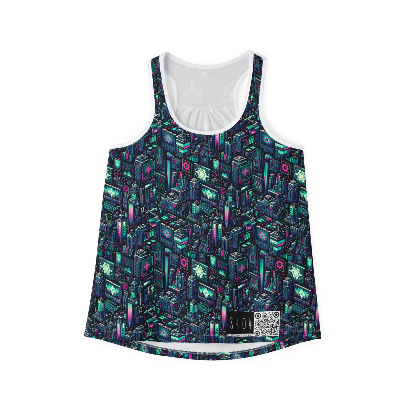 Digital Rebellion Tech-Inspired Streetwear Women's Tank Top - 8404 Design-58