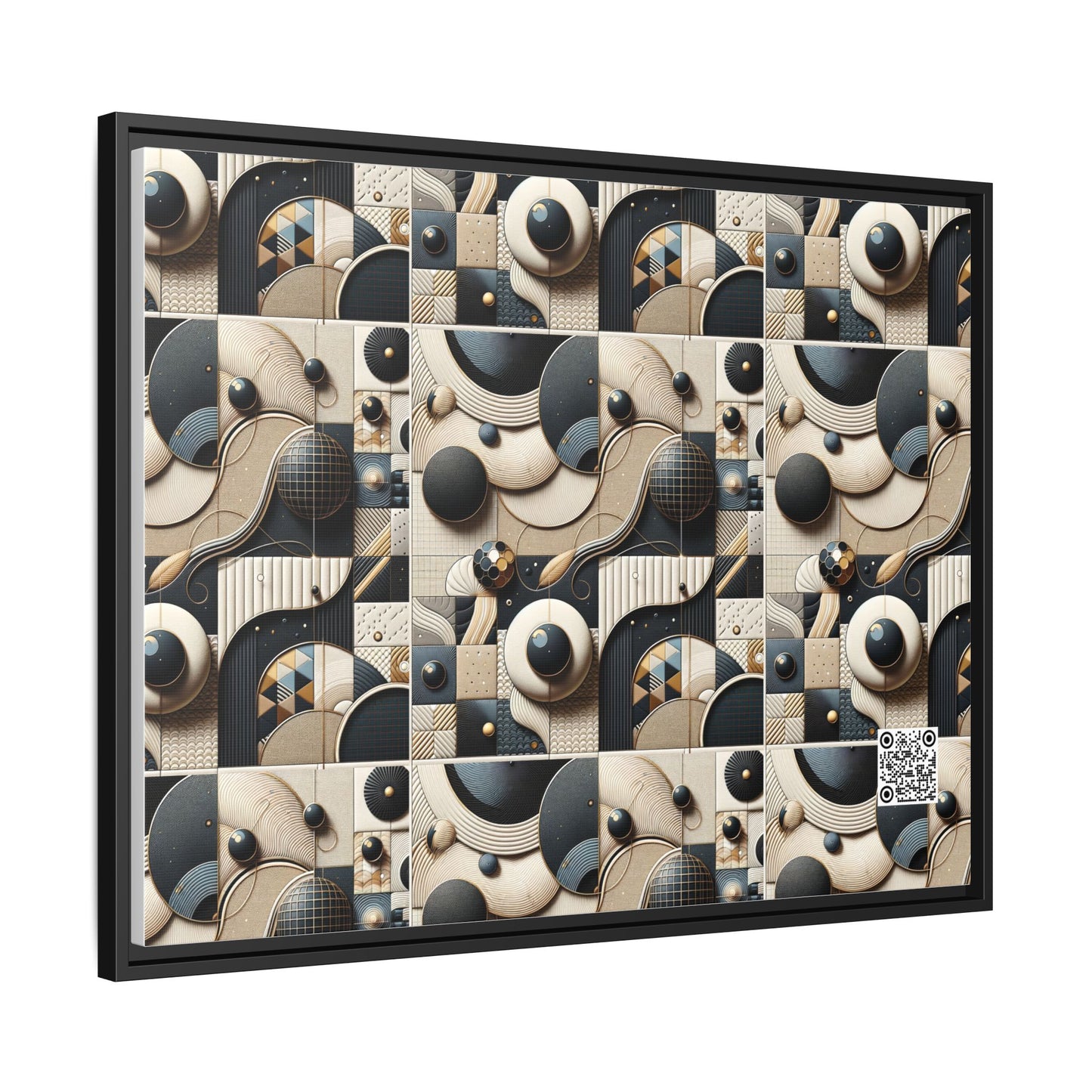 Tech-forward Luxe Streetwear Tech Luxe Fusion Matte Canvas, Framed (multi-color) - 8404 Design-71 A