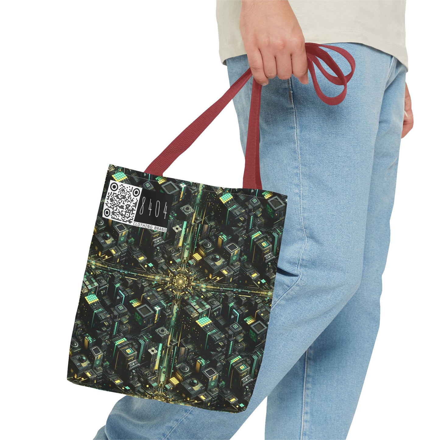 Tech Noir Graphics Tech-Inspired Streetwear Tote Bag - 8404 Design-66