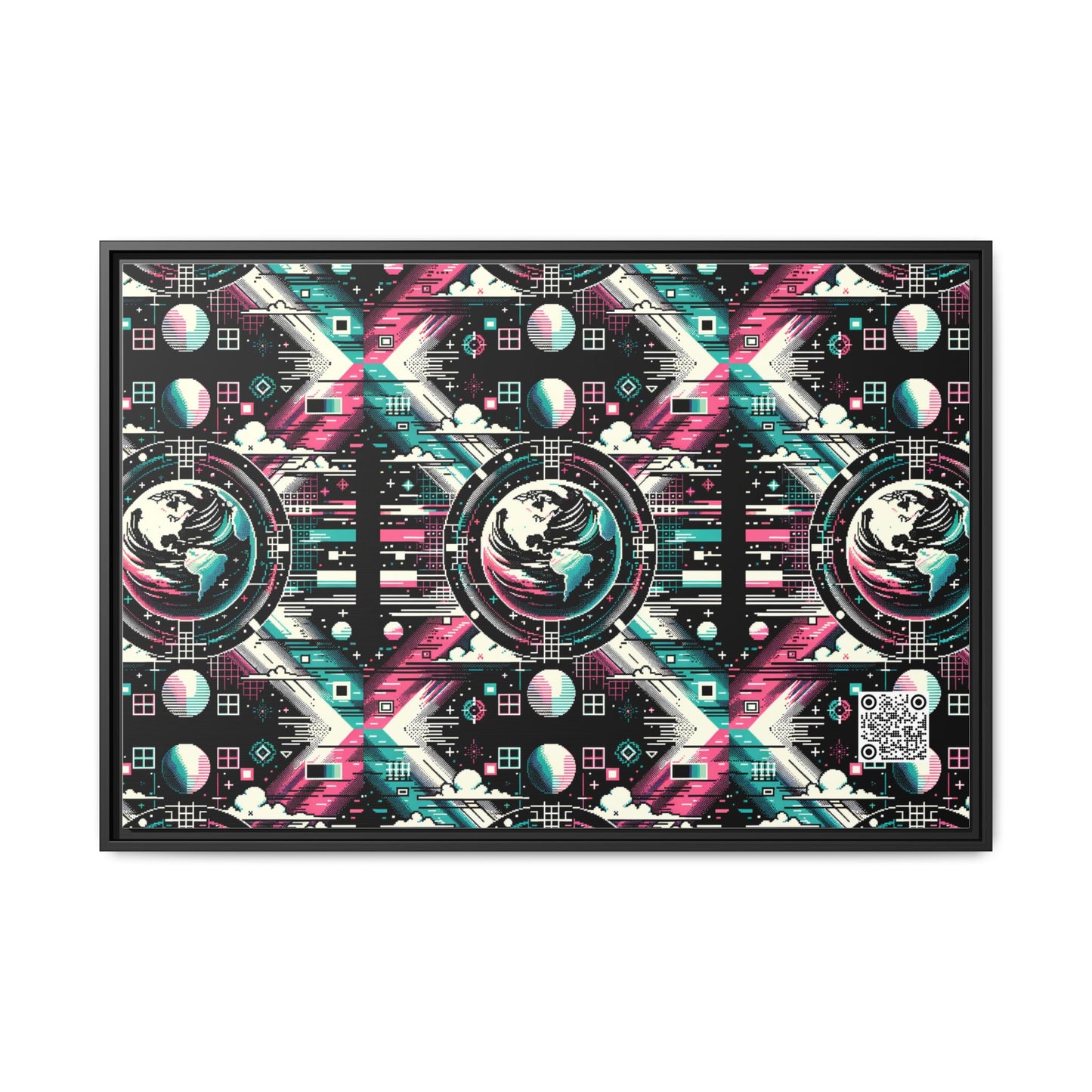 Digital Artistry Digital-native Streetwear Matte Canvas, Framed (multi-color) - 8404 Design-62 A