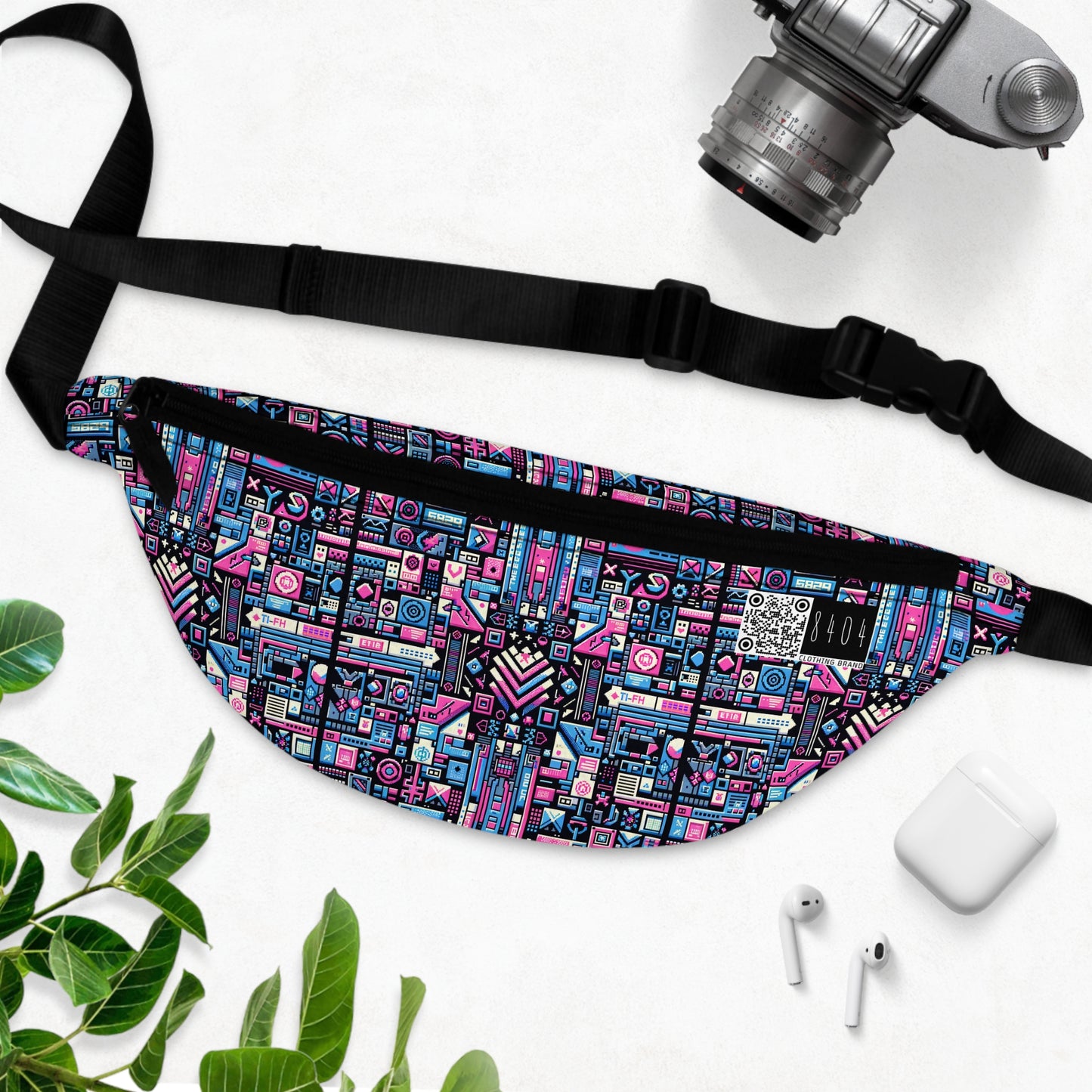 Digital Rebellion Youthful Streetwear with a Rebellious Digital Twist Fanny Pack - 8404 Design-65