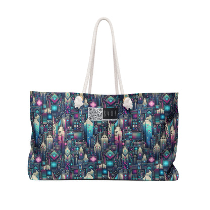 Digital Renaissance Tech-Forward Maximalism Weekender Bag - 8404 Design-56