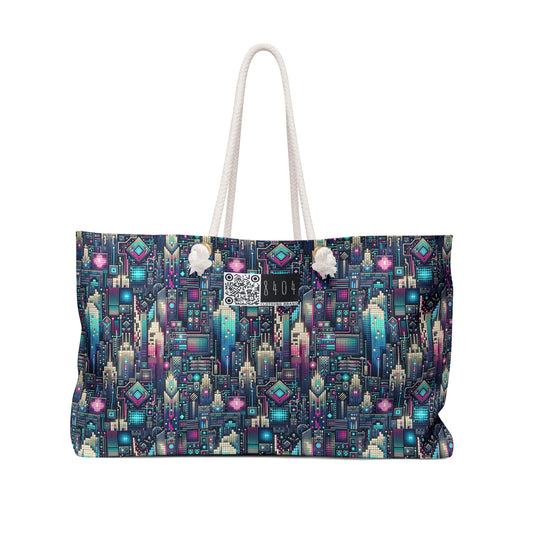 Digital Renaissance Tech-Forward Maximalism Weekender Bag - 8404 Design-56