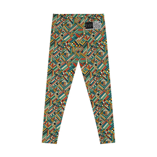 Abstract Graphic Art Modern Artistic Expression Stretch Leggings - 8404 Design-67