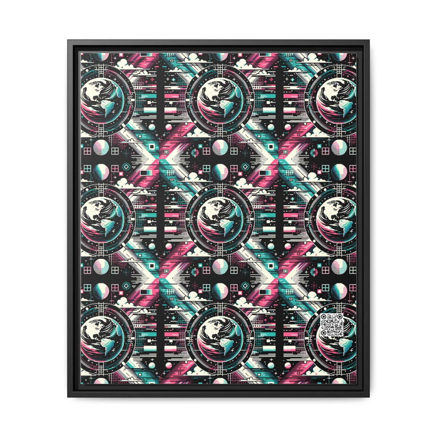 Digital Artistry Digital-native Streetwear Matte Canvas, Framed (multi-color) - 8404 Design-62 B