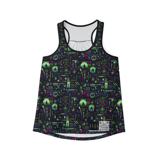 Tech Noir Futuristic Cyberpunk Women's Tank Top - 8404 Design-63