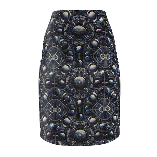 Tech Astronaut Tech-Forward Streetwear Meets Space Exploration Women's Pencil Skirt - 8404 Design-46