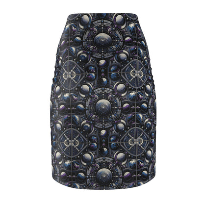 Tech Astronaut Tech-Forward Streetwear Meets Space Exploration Women's Pencil Skirt - 8404 Design-46