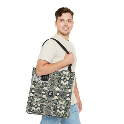 Cyber Garden Party Tech Garden Extravaganza Tote Bag - 8404 Design-54