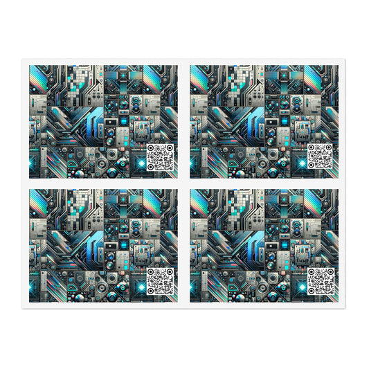 Tech-Infused Futurism Sleek Tech Edge Sticker Sheets - 8404 Design-48