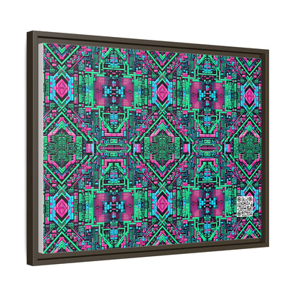 Digital Glitch Vibes Tech-Inspired Streetwear Matte Canvas, Framed (multi-Color) - 8404 Design-71 A