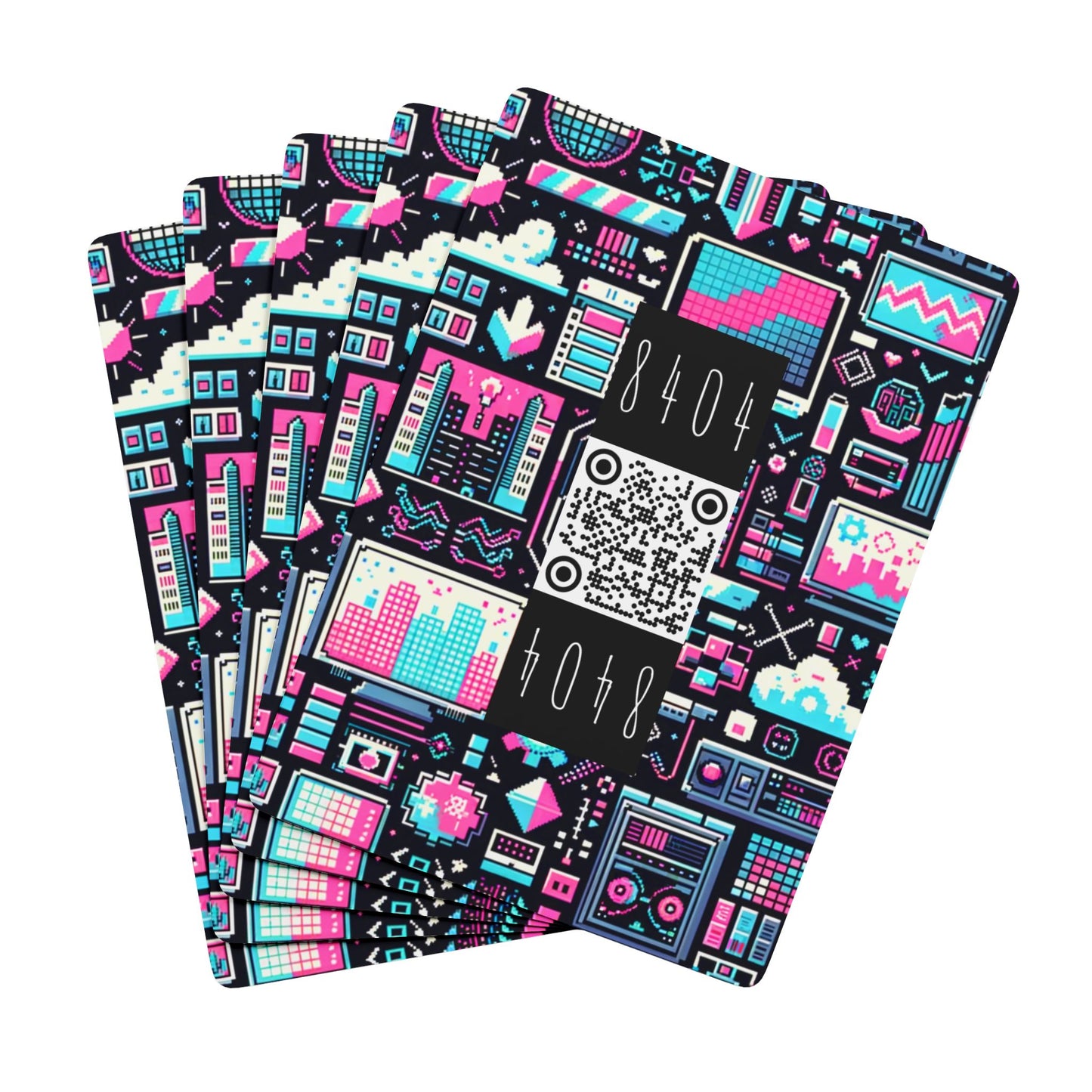 Digital Rebellion Youthful Streetwear with a Rebellious Digital Twist Poker Playing Cards - 8404 Design-71 B