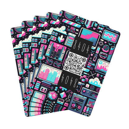 Digital Rebellion Youthful Streetwear with a Rebellious Digital Twist Poker Playing Cards - 8404 Design-71 B