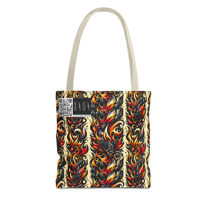 Flame Graphics Maximalist Streetwear Tote Bag - 8404 Design-65