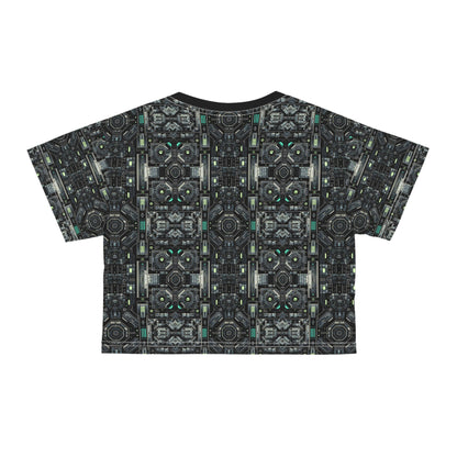 Tech Noir Tech-Forward Minimalism Crop Tee - 8404 Design-52