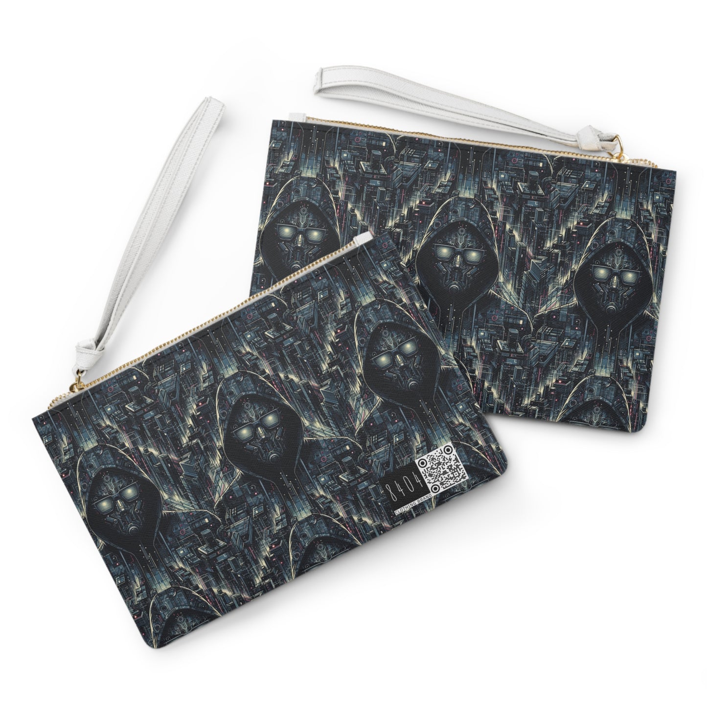 Tech Noir Aesthetics Sleek Tech Streetwear Clutch Bag - 8404 Design-56
