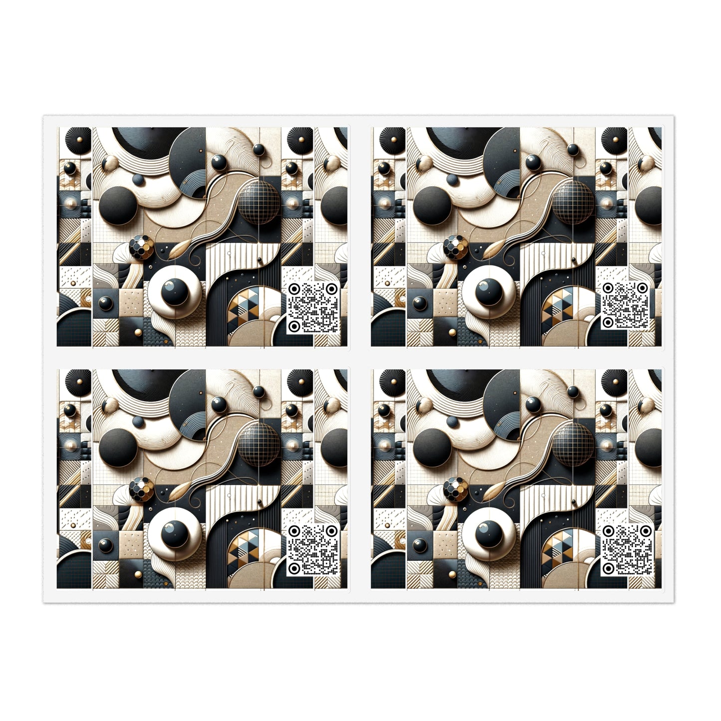 Tech-forward Luxe Streetwear Tech Luxe Fusion Sticker Sheet - 8404 Design-71