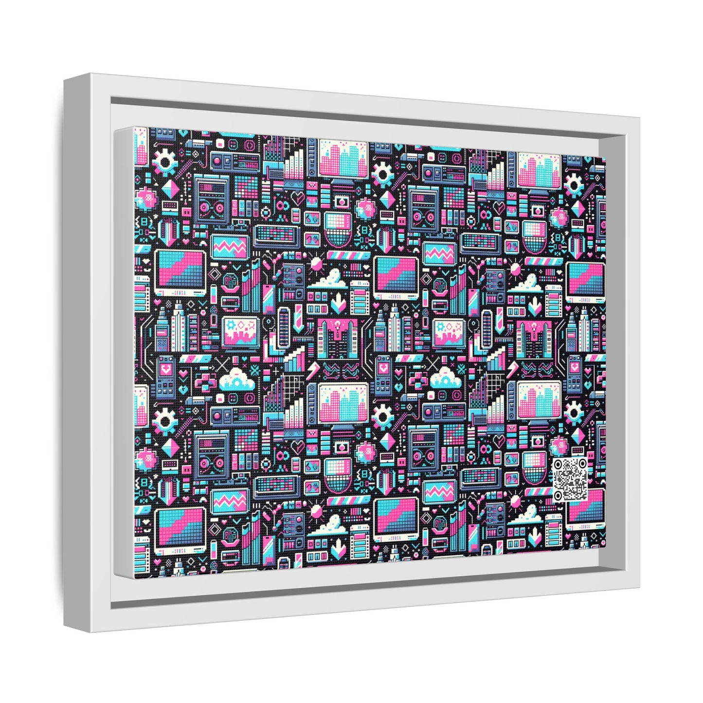 Digital Rebellion Youthful Streetwear with a Rebellious Digital Twist Matte Canvas, Framed (multi-color) - 8404 Design-71 A