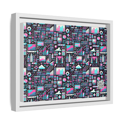 Digital Rebellion Youthful Streetwear with a Rebellious Digital Twist Matte Canvas, Framed (multi-color) - 8404 Design-71 A