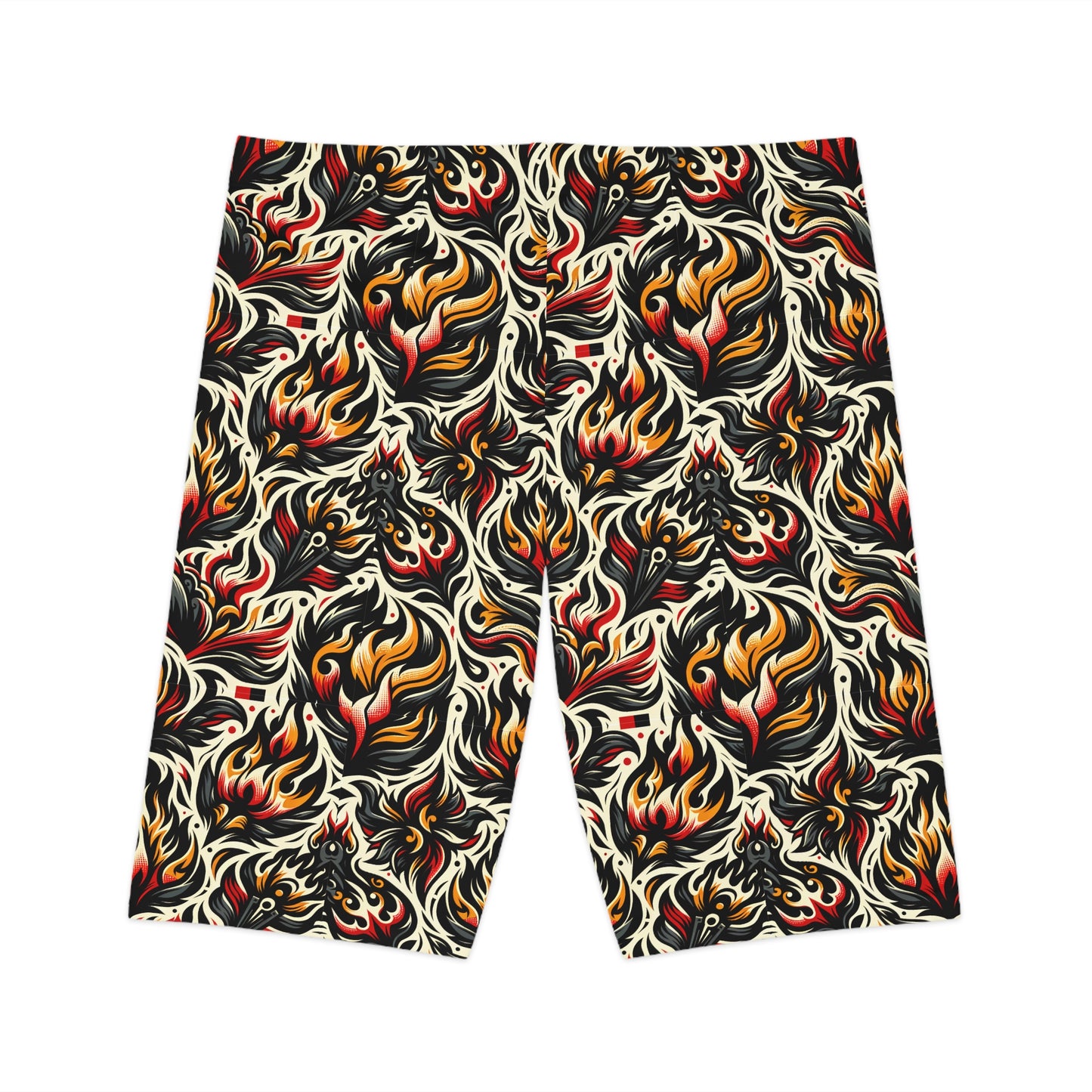 Fire & Flames Bold Streetwear Statement Women's Bike Shorts - 8404 Design-57