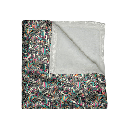 Digital Street Art Urban Street Style Crushed Velvet Blanket - 8404 Design-74