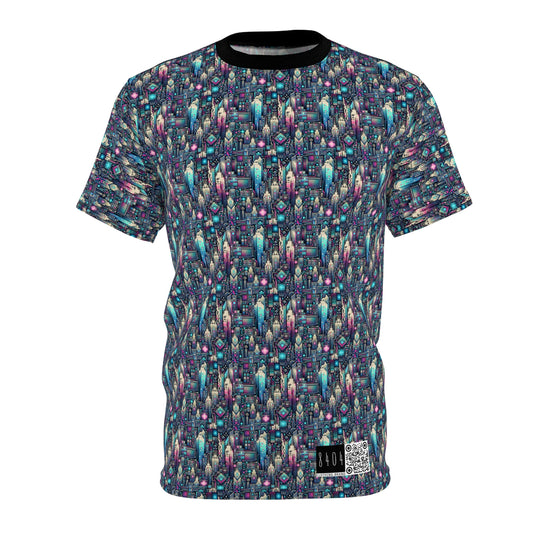 Digital Renaissance Tech-Forward Maximalism Unisex Cut & Sew Tee - 8404 Design-56