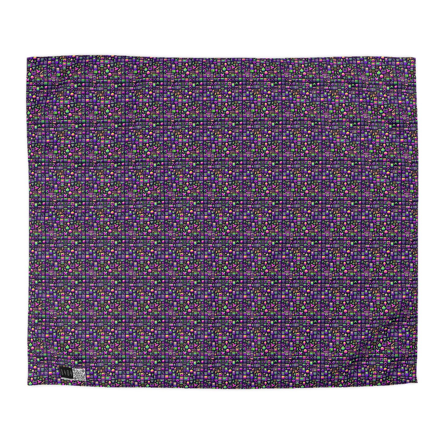 Digital Nostalgia Remix Modern Vintage Fusion Microfiber Duvet Cover - 8404 Design-49
