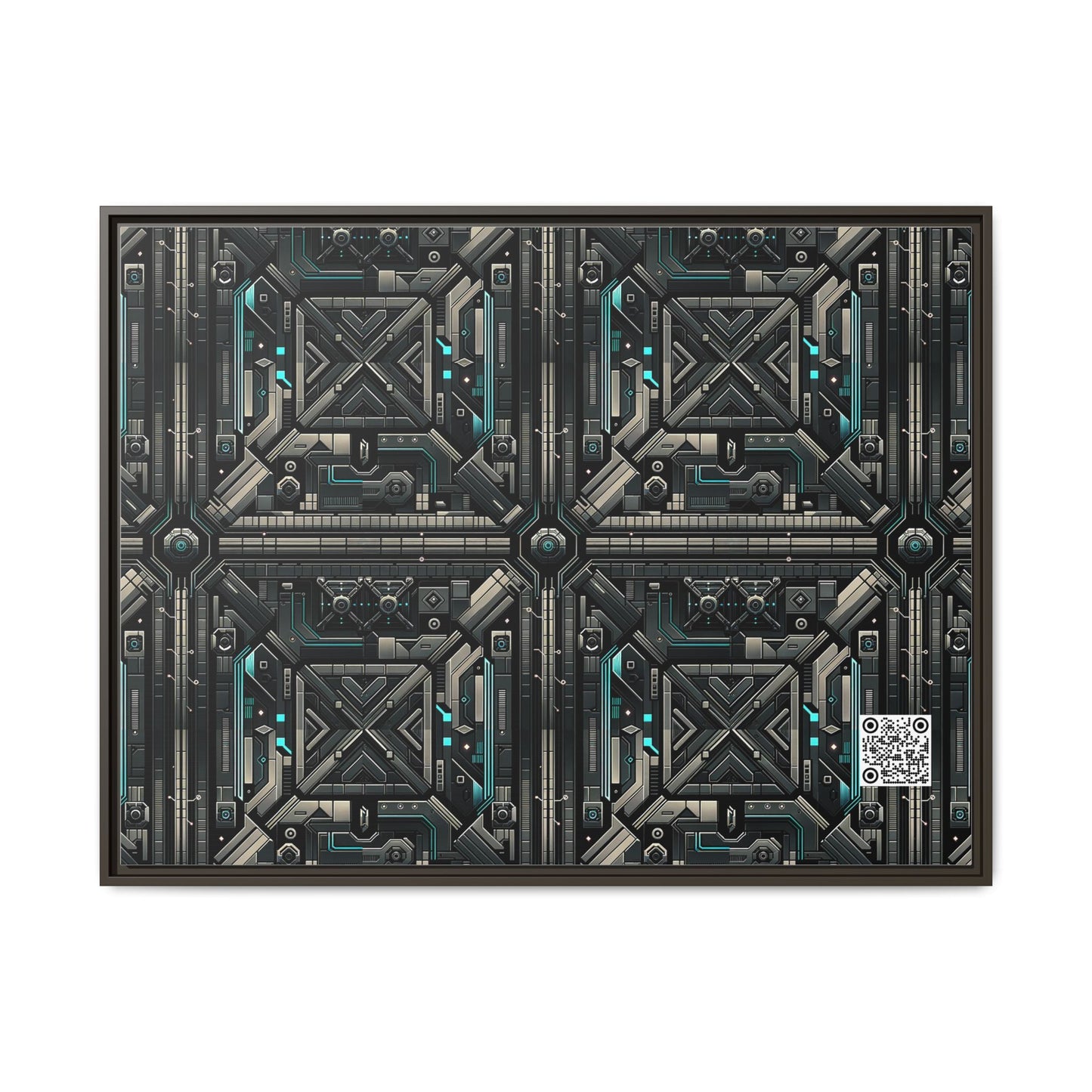 Tech Noir Futuristic Tech Aesthetic with a Dark Twist Matte Canvas, Framed (multi-color) - 8404 Design-59 A