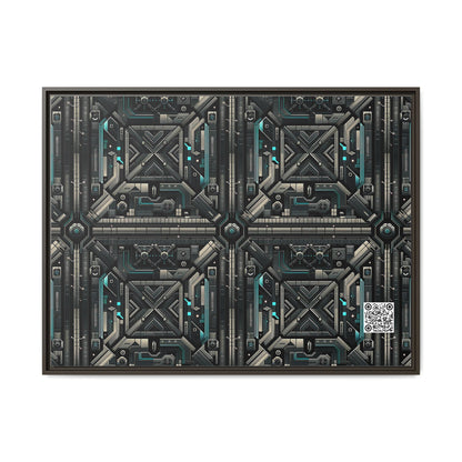 Tech Noir Futuristic Tech Aesthetic with a Dark Twist Matte Canvas, Framed (multi-color) - 8404 Design-59 A