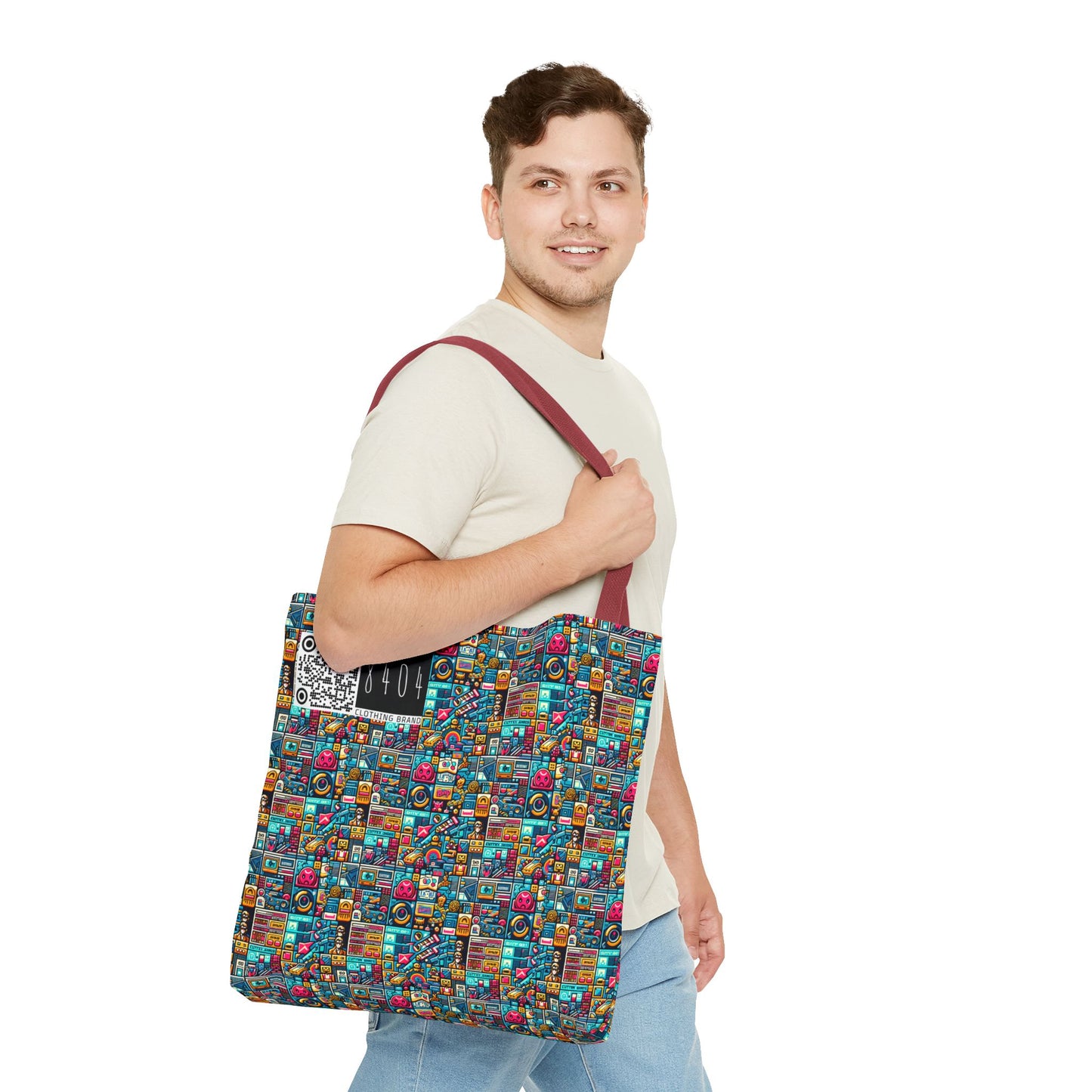 Digital Pop Culture Mashup Maximalist Pop Tote Bag - 8404 Design-47