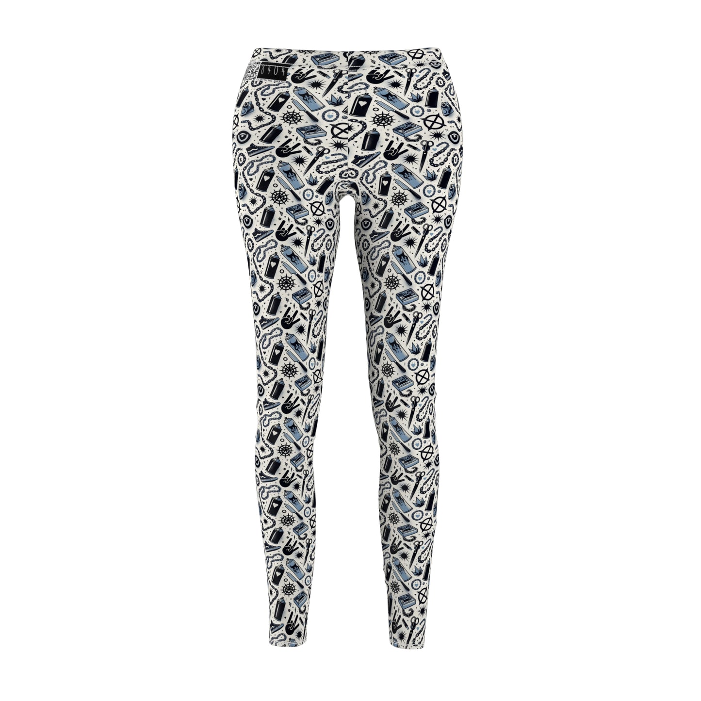 Cultural Rebellion Graphics Edgy and Rebellious With a Hint of Nostalgia Women's Cut & Sew Casual Leggings - 8404 Design-57