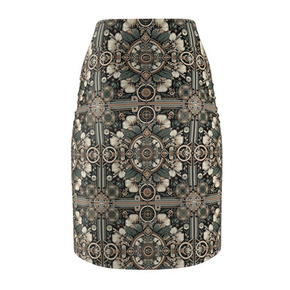 Cyber Garden Party Tech Garden Extravaganza Women's Pencil Skirt - 8404 Design-66