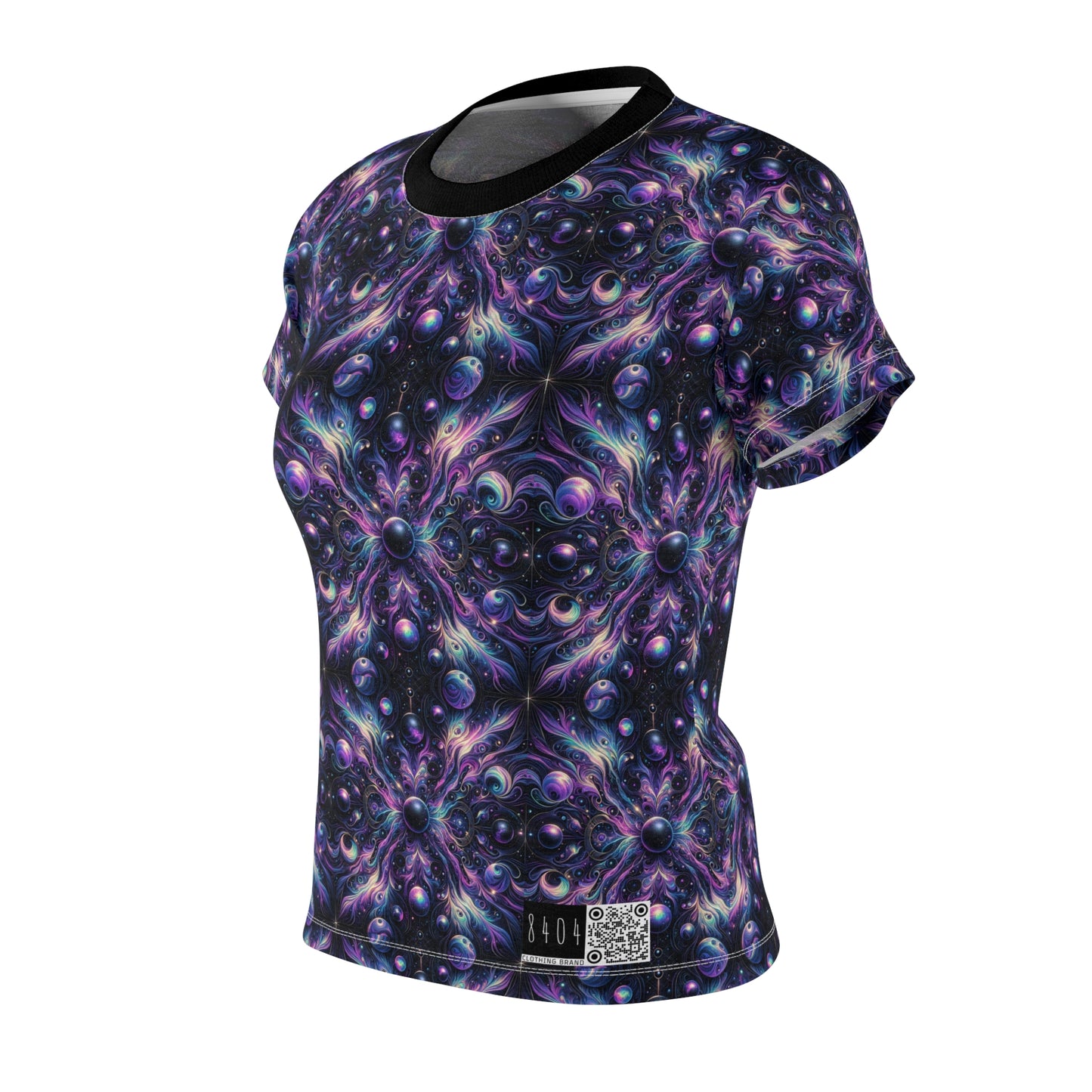 Galactic Hues Tech-Forward Cosmic Fusion Women's Cut & Sew Tee - 8404 Design-41