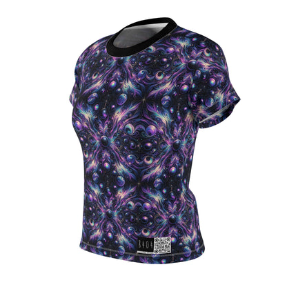 Galactic Hues Tech-Forward Cosmic Fusion Women's Cut & Sew Tee - 8404 Design-41