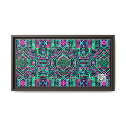 Digital Glitch Vibes Tech-Inspired Streetwear Matte Canvas, Framed (multi-Color) - 8404 Design-71 B