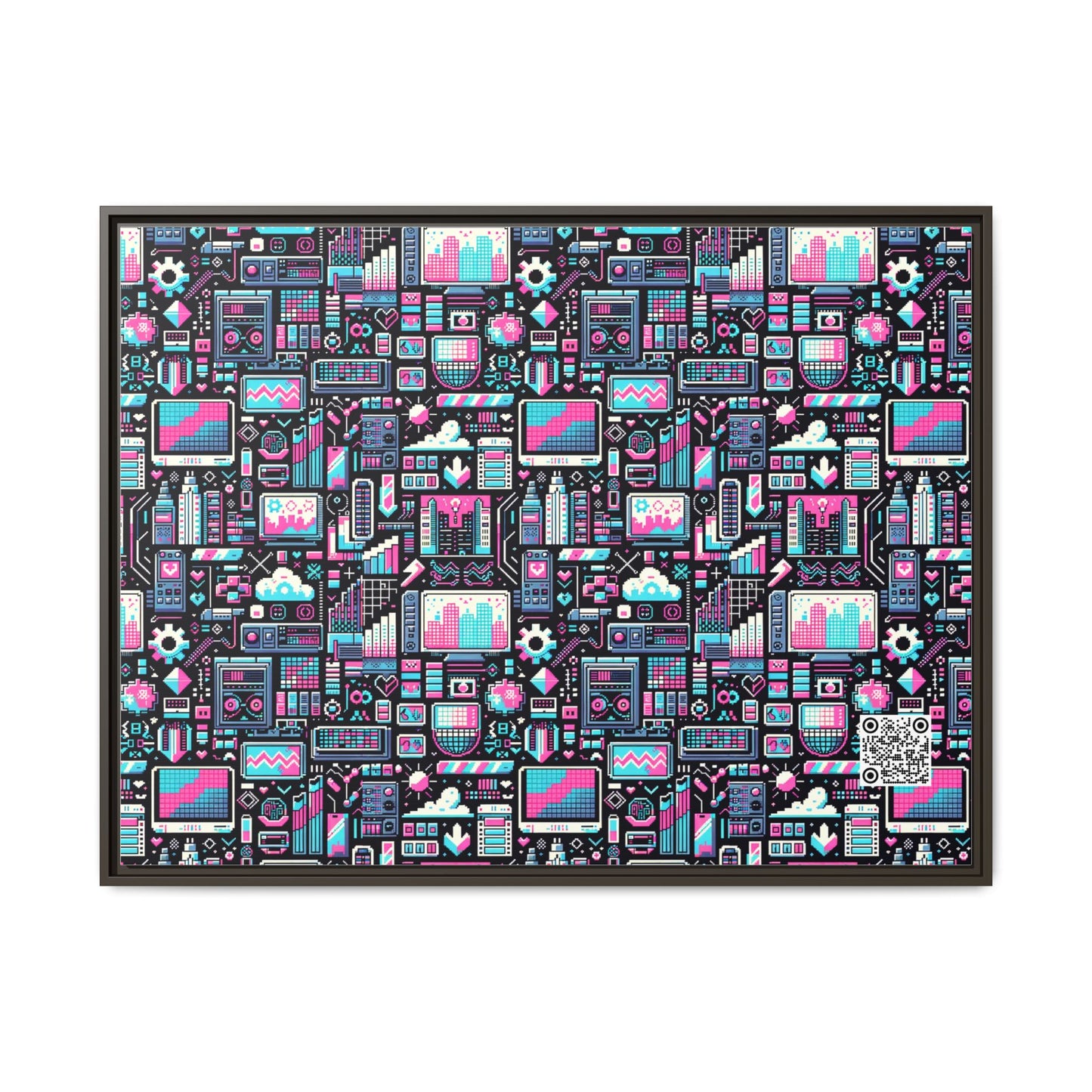 Digital Rebellion Youthful Streetwear with a Rebellious Digital Twist Matte Canvas, Framed (multi-color) - 8404 Design-71 A