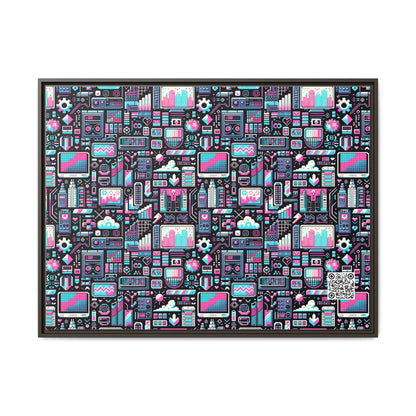 Digital Rebellion Youthful Streetwear with a Rebellious Digital Twist Matte Canvas, Framed (multi-color) - 8404 Design-71 A