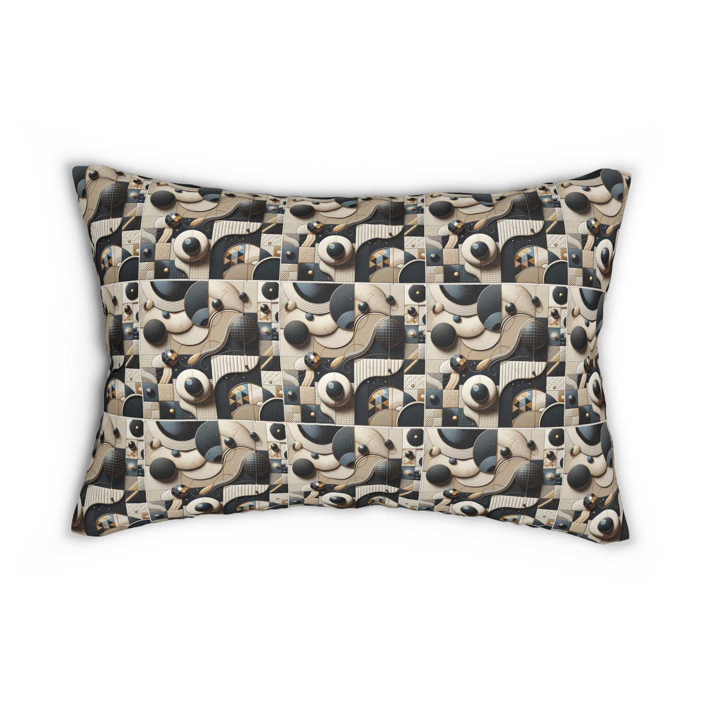 Tech-forward Luxe Streetwear Tech Luxe Fusion Spun Polyester Lumbar Pillow - 8404 Design-71 S