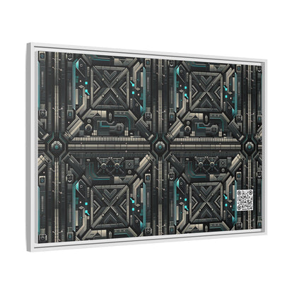 Tech Noir Futuristic Tech Aesthetic with a Dark Twist Matte Canvas, Framed (multi-color) - 8404 Design-59 A