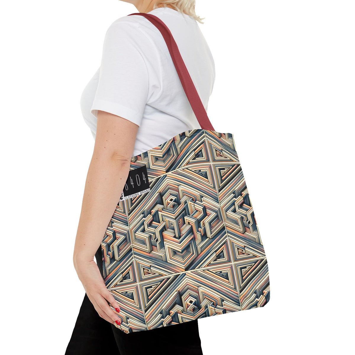 Tech Illusion Graphics Futuristic Artistry Tote Bag - 8404 Design-52
