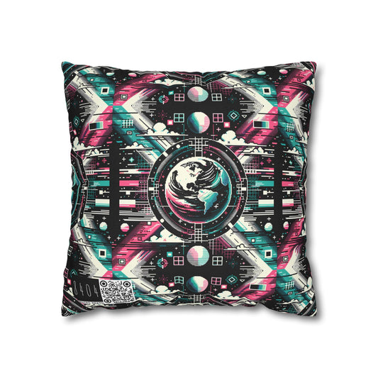 Digital Artistry Digital-native Streetwear Spun Polyester Square Pillowcase - 8404 Design-62