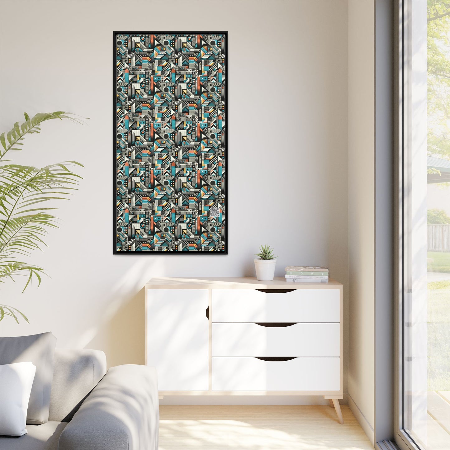 Digital Street Art Urban Street Style Matte Canvas, Framed (multi-color) - 8404 Design-81 A