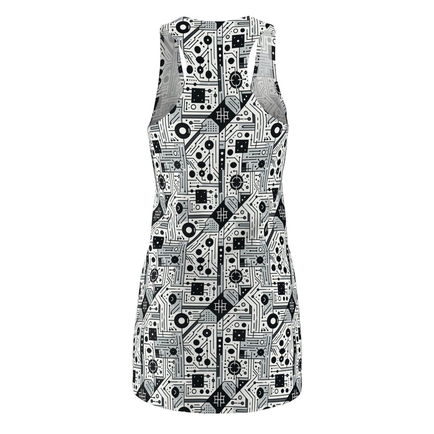 Digital Minimalism Minimalist Tech Women's Cut & Sew Racerback Dress - 8404 Design-48