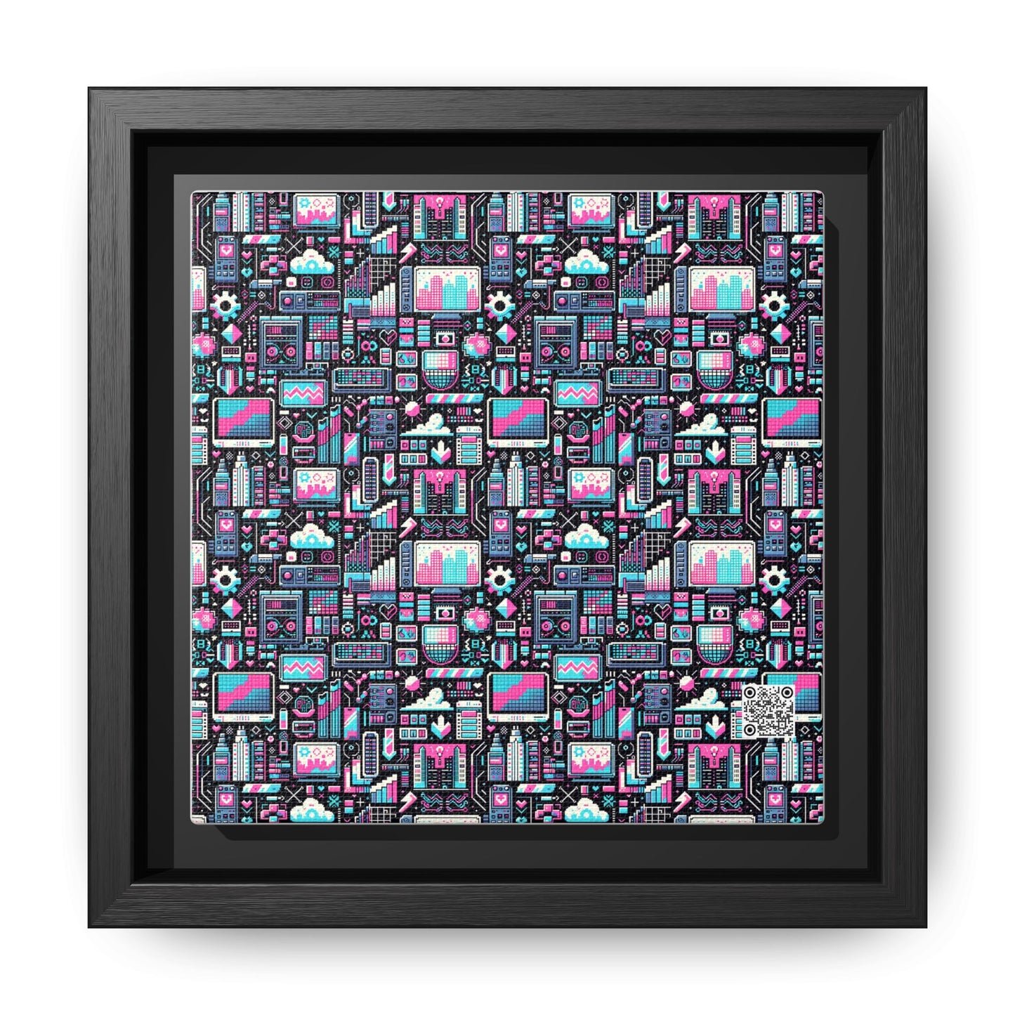 Digital Rebellion Youthful Streetwear with a Rebellious Digital Twist Matte Canvas, Framed (multi-color) - 8404 Design-71 B