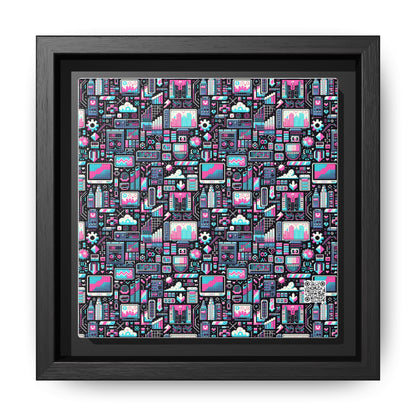 Digital Rebellion Youthful Streetwear with a Rebellious Digital Twist Matte Canvas, Framed (multi-color) - 8404 Design-71 B